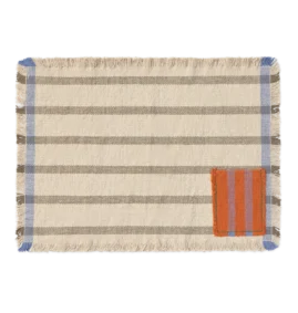 Kit com 2 Jogos Americanos Handloom com Bolso Marrom Terra 38 x 54 cm