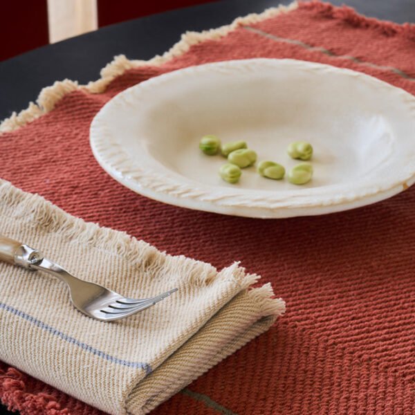 Kit com 4 Guardanapos Vertical Natural 45 x 45 cm