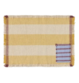 Kit com 2 Jogos Americanos Handloom com Bolso Mel 38 x 54 cm