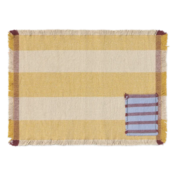 Kit com 2 Jogos Americanos Handloom com Bolso Mel 38 x 54 cm