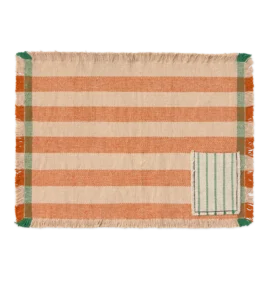 Kit com 2 Jogos Americanos Handloom com Bolso Terracota 38 x 54 cm