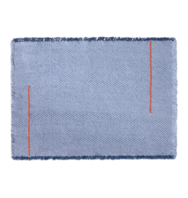 Kit com 2 Jogos Americanos Vertical Azul Anil 38 x 50 cm