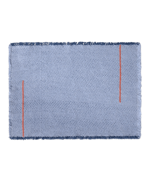 Kit com 2 Jogos Americanos Vertical Azul Anil 38 x 50 cm