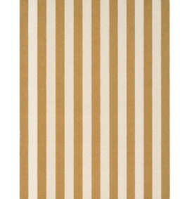 Tapete Listrado de Algodão Natural e Mel Escuro 140 x 200 cm