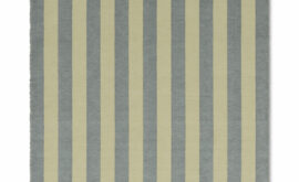 Tapete Listrado de Algodão Vintage Blue e cru 140 x 200 cm